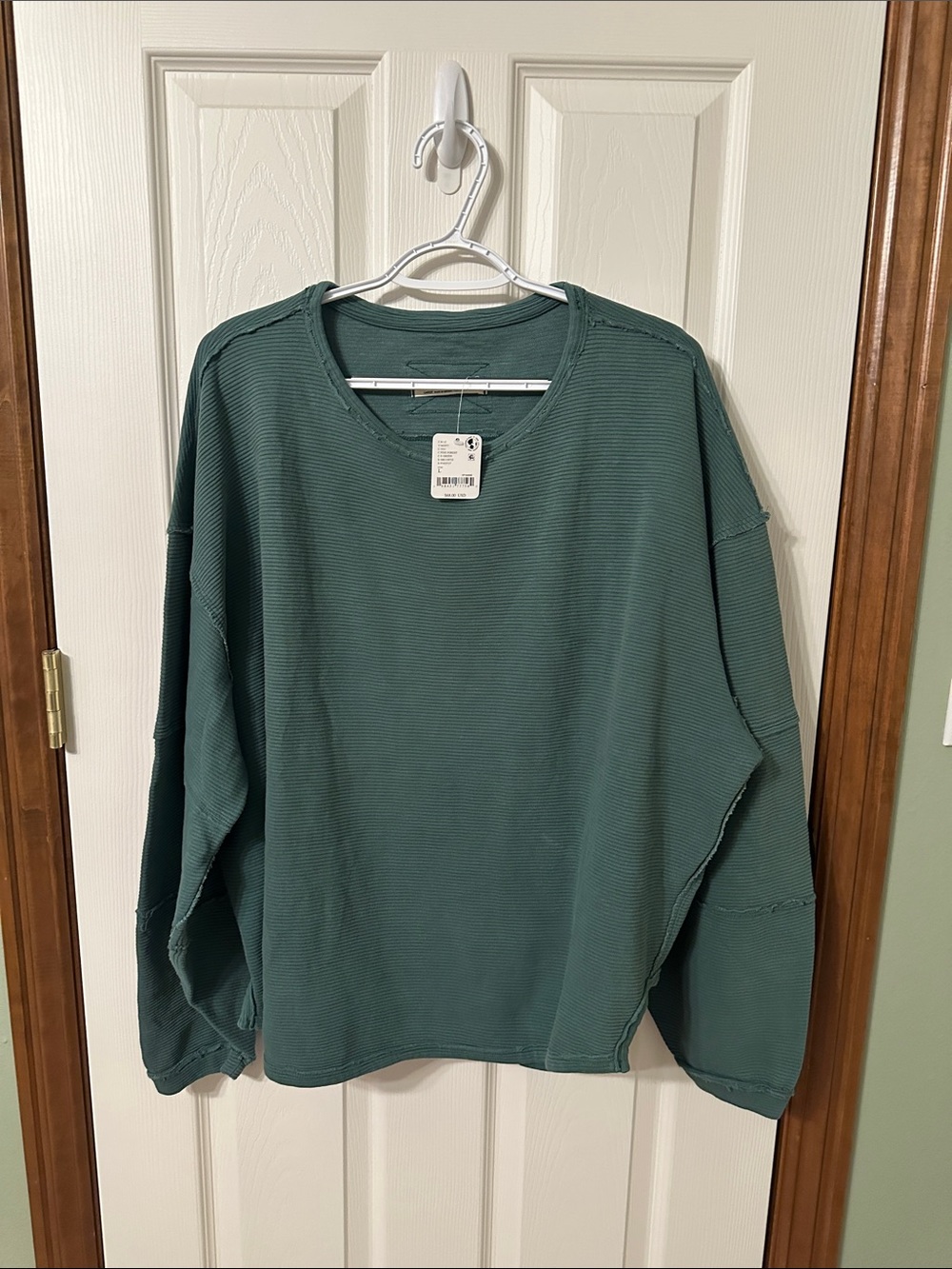 We The Free Men's Teal Ribbed Crewneck Sweater